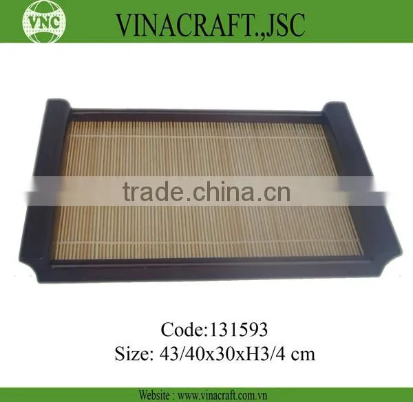 Black Bamboo Tea Tray