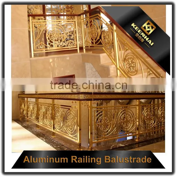 Interior Antique Bronze Decorative Railing Design Brass Stair Handrails for Hotel photo-2