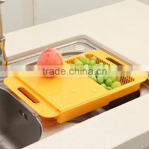 Wholesale Stock Kitchen Vegetable&Fruit Plastic Chopping Board Drain Board Draining Rack Storage Rack photo-3
