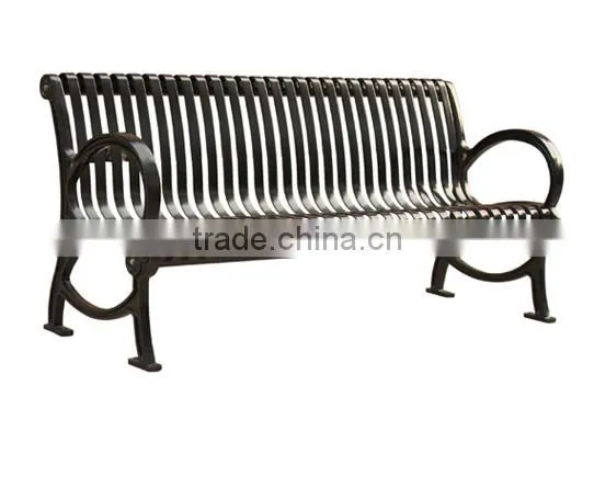 High Loading Capacity Fixed Outdoor Cast Iron Bench photo-2