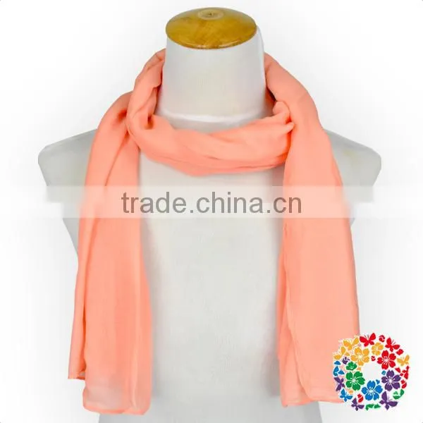 Many Colors Fashion Solid Polyester Long Scarf Women Shawl Scarf photo-2