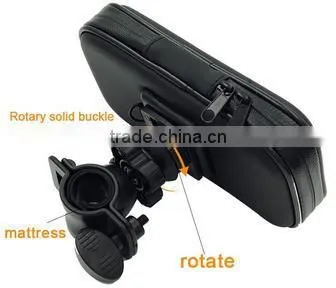 360 Degree Rotation Waterproof Case + Motorcycle Bicycle Handlebar Phone GPS Holder Mount for All 4-5" 5-6" Cell Phone 62688-L photo-3