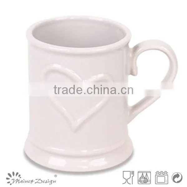 Ebossed Porcelain Mug Porcelain Mug Whole Sale With Stripes photo-5