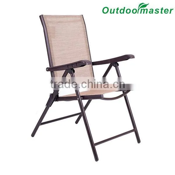 5-Position AdjustmentTan Recliner Teslin Garden Deck Beach Pool Chair photo-2