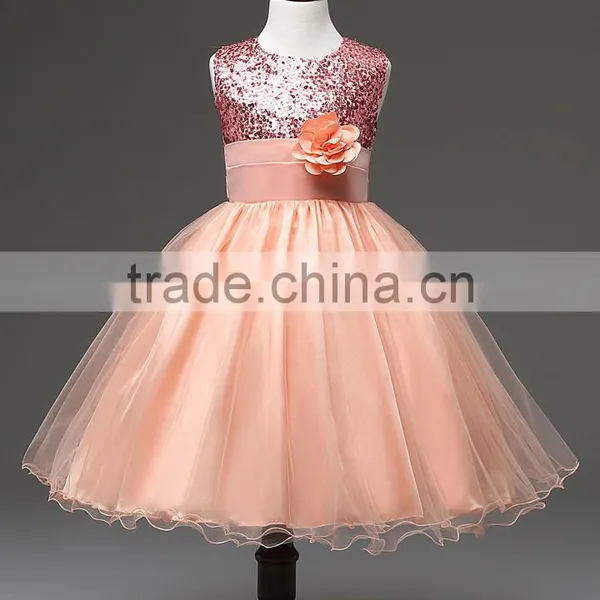 3-12yrs Summer Christmas Cute Flower Girls Dress Sequined Mesh Girl Clothing Sleeveless Princess Dresses Girl Costume Kids Girls photo-2