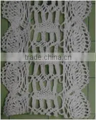 100%RAYON TOP WITH KNOT CUT FRINGE & CLUNY LACE photo-5