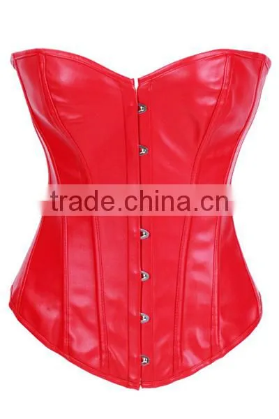 Manufacture Price Womens Leather Waist Trainer Corset/Bustiers for Weight Loss photo-3