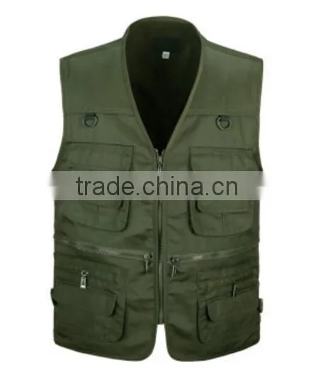 Army Green High Quality Pockets Fishing Suit Outdoor Fishing Vest photo-3