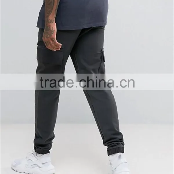 2017 Custom OEM Men Jogger With Woven Cargo Pockets And Taping Fitness Gym Sweatpants photo-2