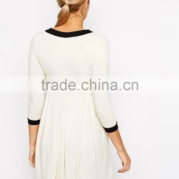 Maternity Skater Dress With Contrast Neck and Cuff China Supplier photo-4