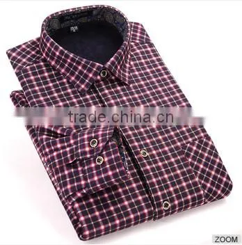 Hot Sale Man Dress Shirt Long Sleeve Plaid Man Dress Clothing Lastest Dress Designs for Men photo-3
