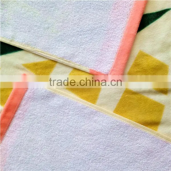 Popular Pineapple Pattern Print Beach Towel With Custom Tag photo-5