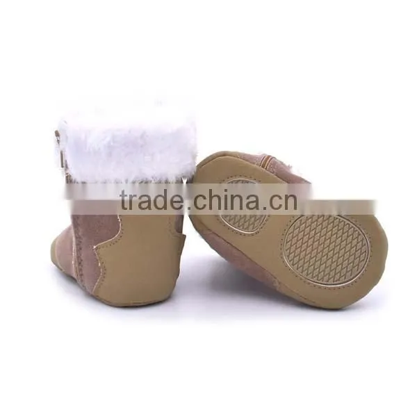 Winter Warm Lovely Bowknot Anti-slip Baby Cotton Walking Shoes photo-4
