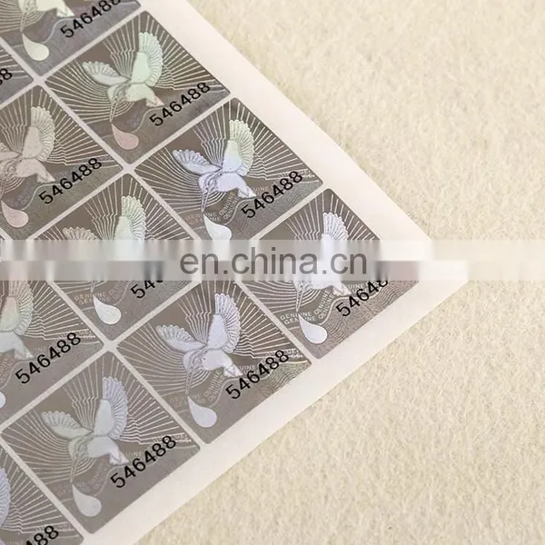 Manufature Custom Waterproof Laser Anti-fake Self Adhesive Sticker for Convenient Number Paper Label photo-3