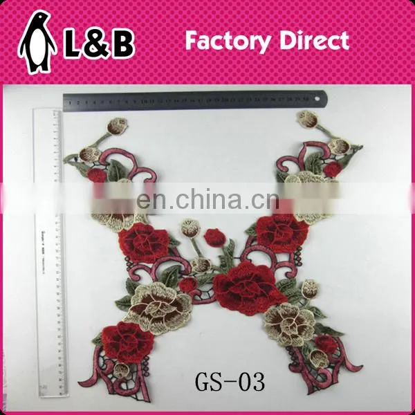 XY-05 Embroiderychemical Lace Collar,colorful Neckline Applique Rose Collars High-fashion Lace Collar Wholesale photo-4