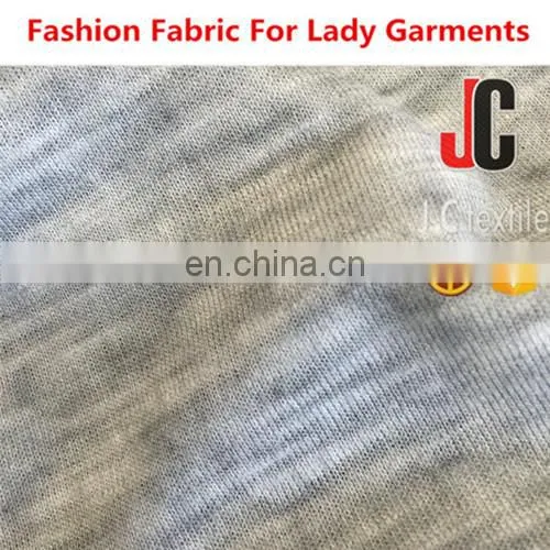 A2806 Shaoxing JC T/C Slub Vintage Fabric Polyester Cotton Knit Activewear Fabric photo-3