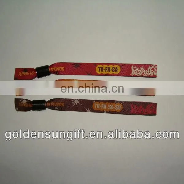 New Style Fabric Plastic Clip Woven Wristband photo-2