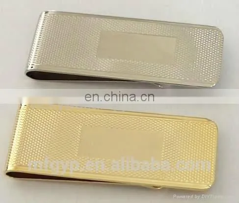 Arts and Crafts Stainless Steel Custom Plated Gold Money Clip photo-6