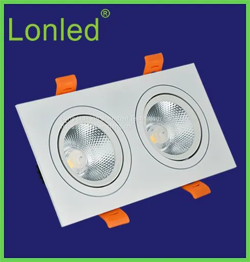 Recessed Square LED Spotlight Aluminum Case 2*5W Black High Power photo-3