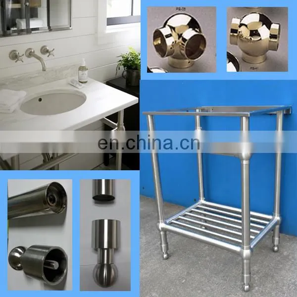 Hotel Bathroom Vanity Unit, Stainless Steel Frame, Sink Bracket