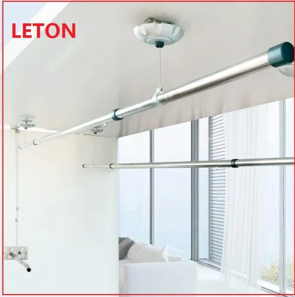 Manua Type Adjustable Telescopic Ceiling Mounted Clothes Drying Rack at Best Price