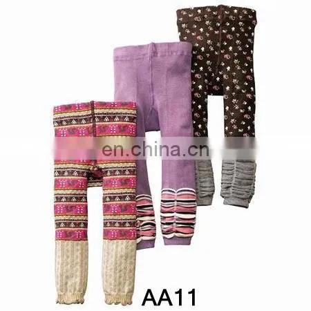 Toddler Boys Girls Knit Footless Ankle Tight Leggings Pants Tights Printed Polkar Dot Skull Trousers 4 Size 3 Pairs/pack photo-4