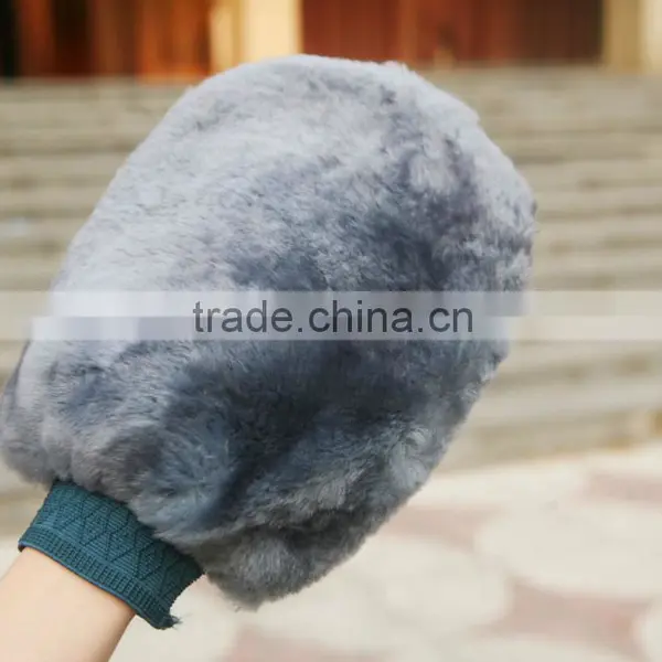 Genuine Sheepskin Wash Mitt,car Wash Glovers Made in China photo-2