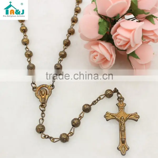 Religious Catholic Zinc Alloy Rosary Bead Wholesale Necklace photo-2