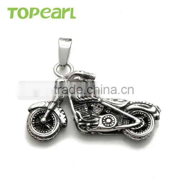 Ghost Rider Skull Motorcycle Biker Pendant Stainless Steel Vintage Black MEP724 photo-2