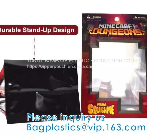 Slider Pouch Bags, Flat Bottom, Square Bottom, Round Bottom, Zip Top, Slider Top, Toy Packaging photo-4
