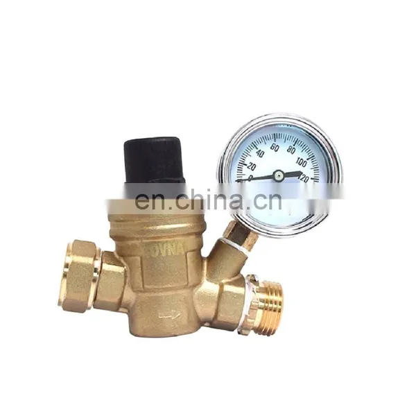 COVNA DN25 1 Inch Lead-Free Brass Low Pressure Adjustable RV Water Pressure Reducing Regulator Valve photo-2