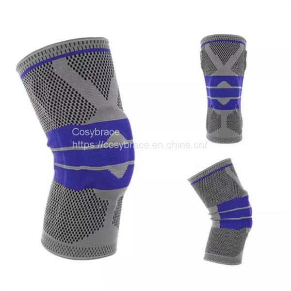 Factory Price Sports Safety Breathable Knee Support Belt Wrap Elastic Anti-slip Knee Brace photo-2