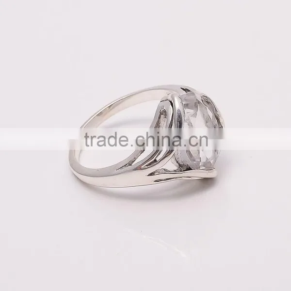 CRYSTAL QUARTZ RING ,925 Sterling Silver Jewelry Wholesale,WHOLESALE SILVER JEWELRY,SILVER EXPORTER,SILVER JEWELRY FROM INDIA photo-3