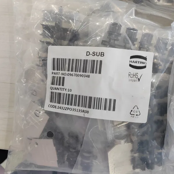 HARTING 09670150348 D-Sub 15 Pin Metal Hood Shielded Backshell Rectangular Connector Accessory