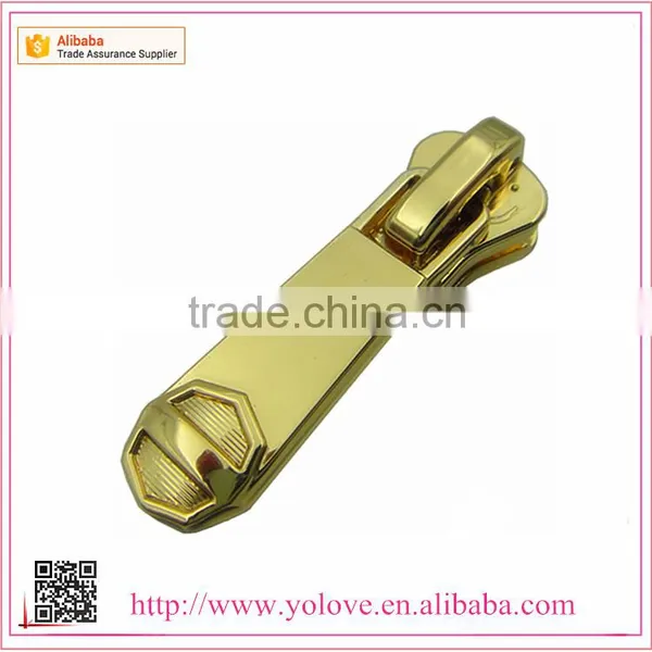 Rack Plating Golden Locking Luggage Zipper Sliders for Zipper