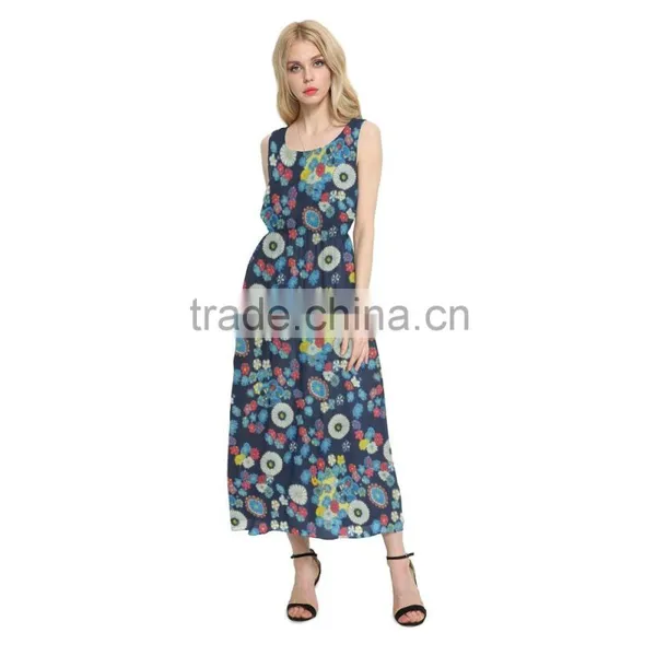 Elegant Colorful High Quality Sleeveless Rockabilly Dress