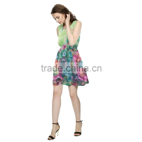 in High Quality New Fashion Style Chiffon One Piece Dress Stylish photo-4