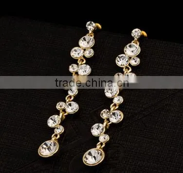 Wholesale Alloy Long Flower Earrings Set Auger Bridal Accessories,new Style Earrings photo-2