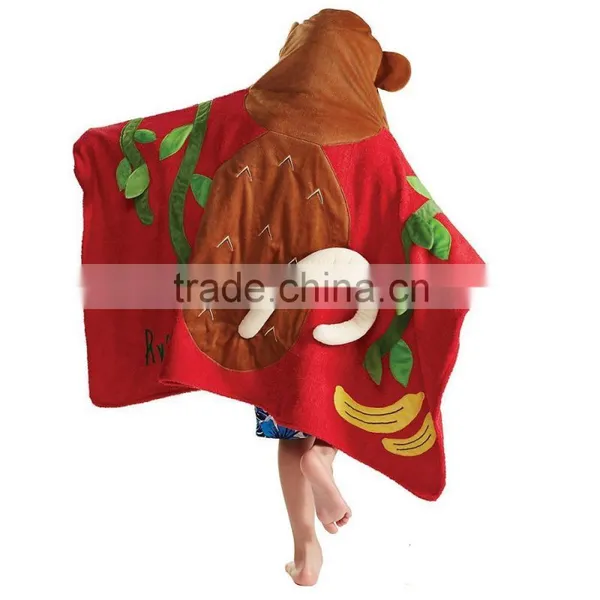 100% Cotton Soft Poncho Hooded Beach Towel photo-4