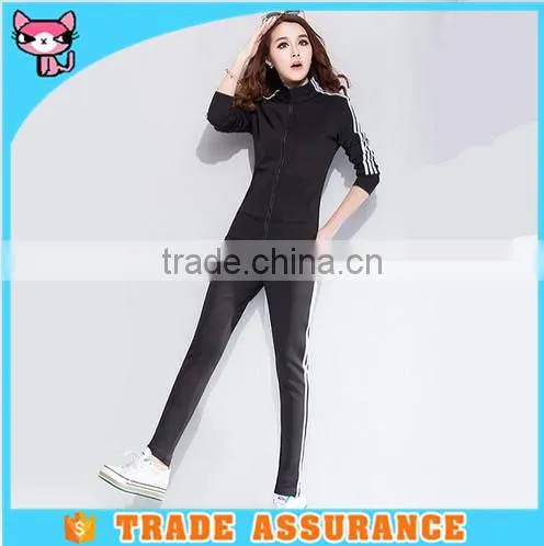 2015 Simple Item Black Fitness Yoga Female Sport Suit