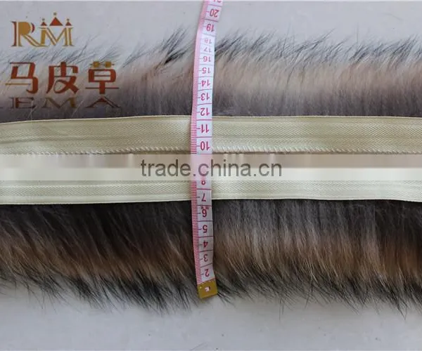 100%Factory Direct Sale Genuine Raccoon Dog Fur Trimming Strips for Hoods photo-6