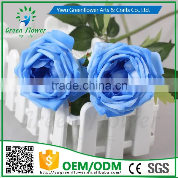 2016 Wholesale Multicolor Latex PU Artificial Flowers Diamond Rose Real Touch Bouquet Wedding Bridal Decor Display Flower photo-3