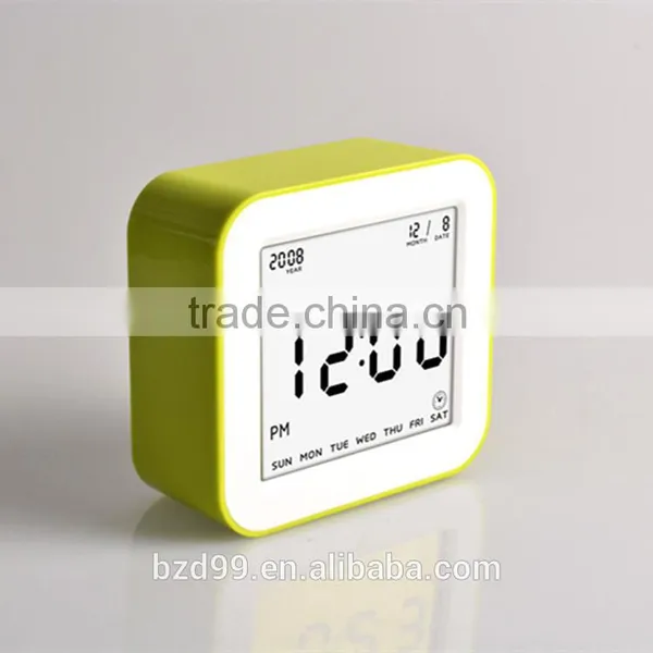 New Design Promotional Smart Digital Rotation Control Functions Auto ISO Night Light Bedside Electric Desk Calendar Clock photo-3