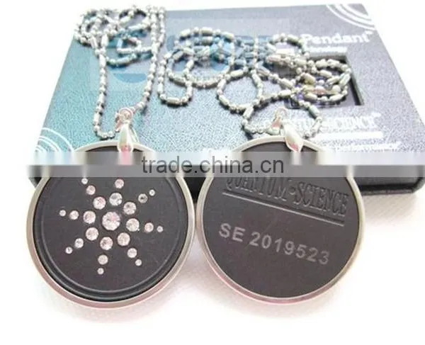 Wholesale Japanese Quantum Pendant Lava Stones Pendant Scalar Energy Pendant With Stainless Steel Circle photo-5