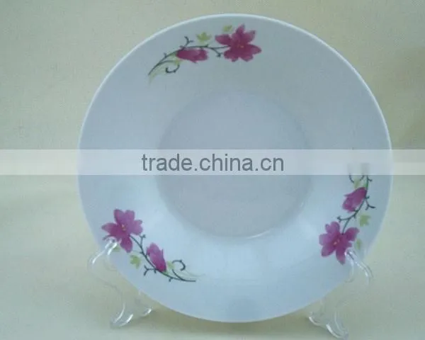 Ceramic Porcelain 8 Inch Round Edge Soup Plate Stock Plate