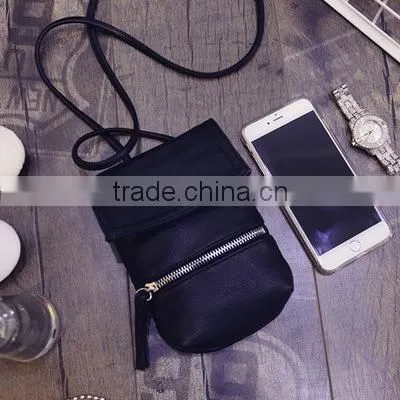 Wholesale Solid Color Girls pu Shoulder Bag With Magnetic Snap Closure photo-2