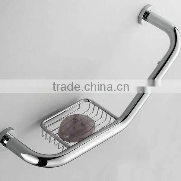 Bathroom Grab Bar With Soap Shelves Bathroom Grab Bar Support, Shower Grab Bar Handle, Chrome