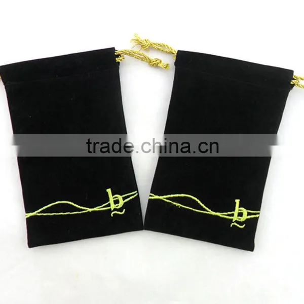 Custom Printed Logo Soft GREY Velvet Jewerly Packing Pouch High Quality Fabric Quality Choice photo-6