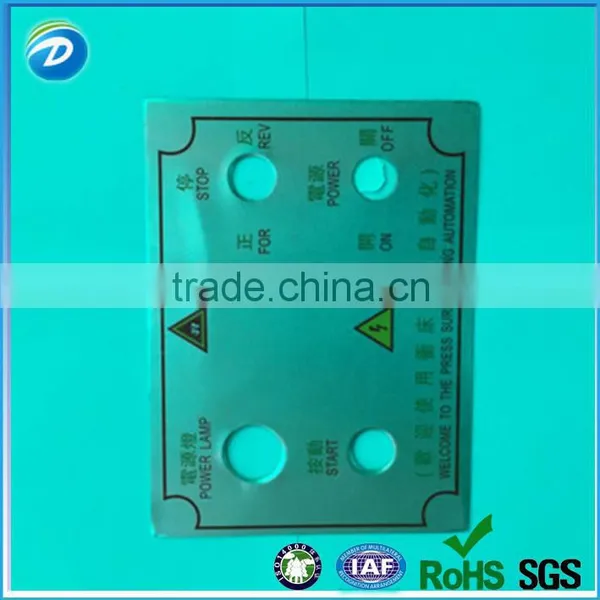Molded Stamping Silk Screen Nameplate with Hole for Machinery
