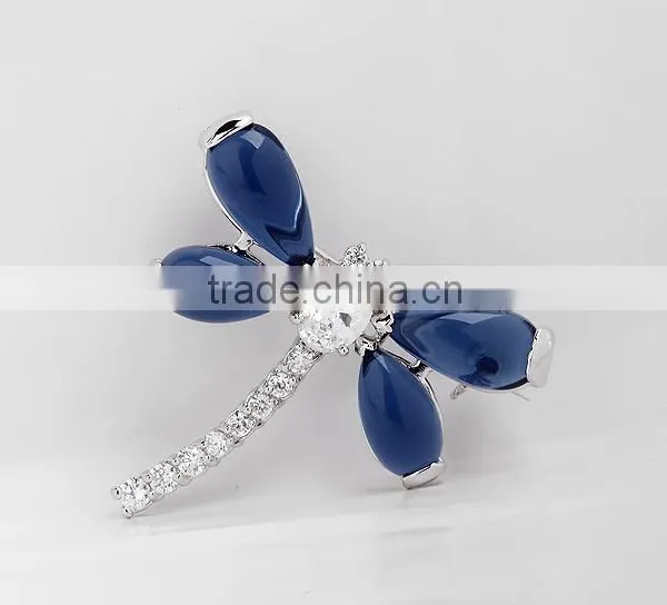 Platinum Plated Designer DragonFly Brooch With AAA+ Cz Micro Pave Setting for Women and Men photo-4